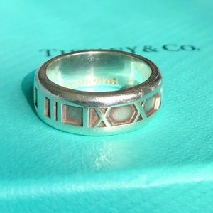 Authentic Tiffany & Co. Sterling silver Atlas ring